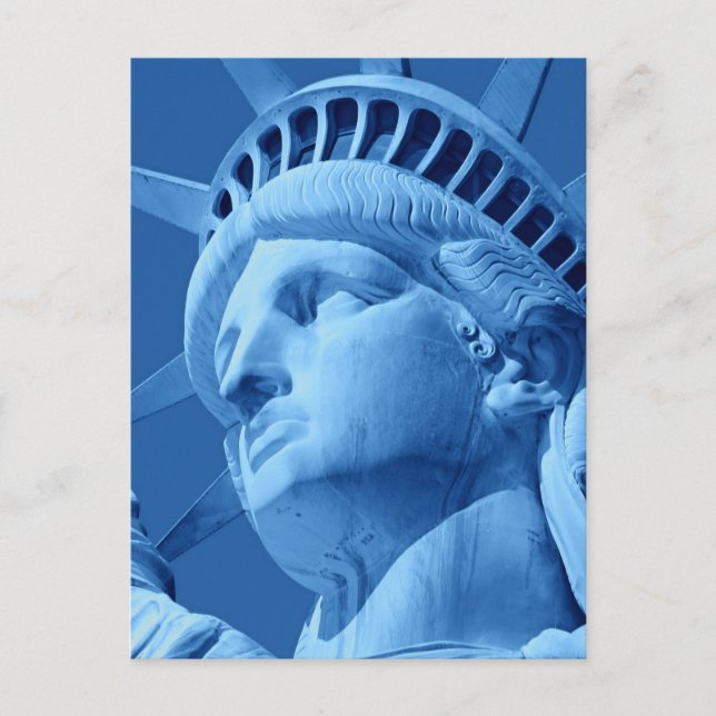 Postal Estatua Azul de la Postcarta de la Libertad (Anverso)
