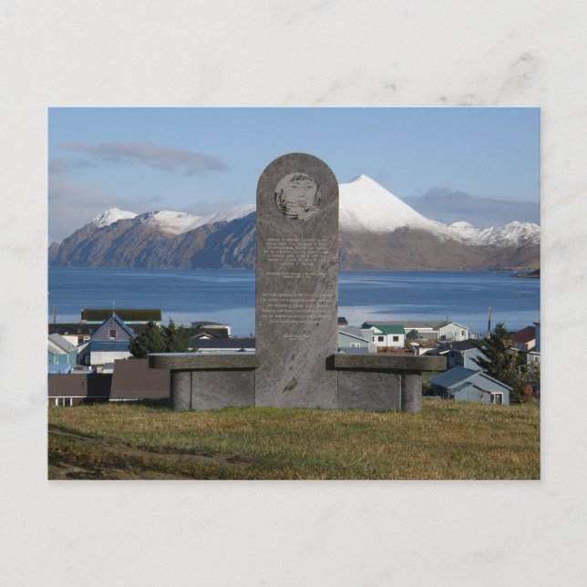 Postal Estatua conmemorativa de la relocalización de (Anverso)