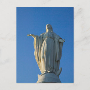 Postal estatua de 118 pies de la Virgen María en San