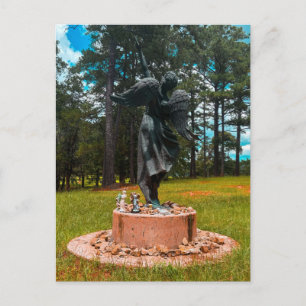 Postal Estatua de Ángel Cementerio Red Hill Milledgeville