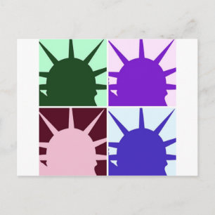 Postal Estatua de arte pop de la libertad