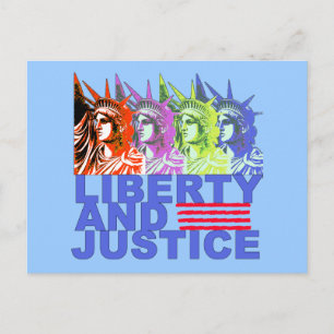 Postal Estatua de arte pop de productos de libertad