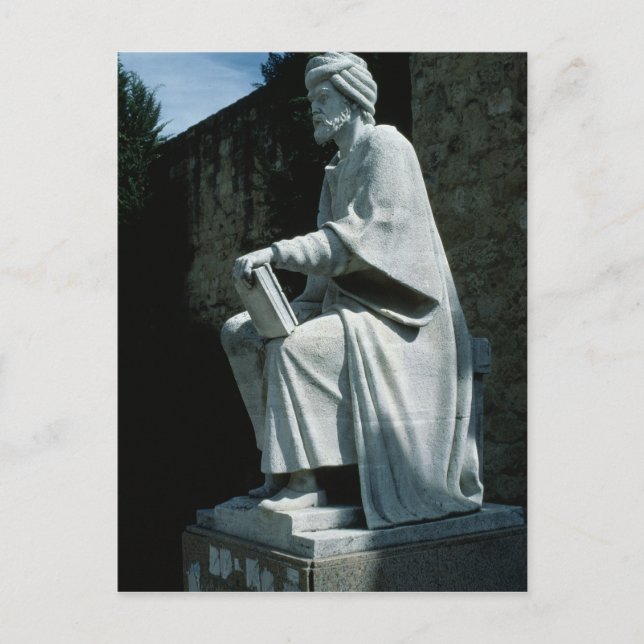 Postal Estatua de Averroes (Anverso)