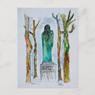 Postal Estatua de Balzac por Rodin   París, Francia