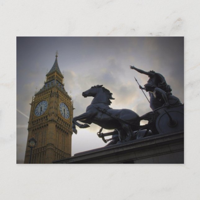 Postal Estatua de Boadicea - Torre Elizabeth - Postcard (Anverso)
