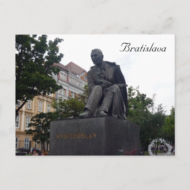 Postal estatua de bratislava hviezdoslav (Anverso)