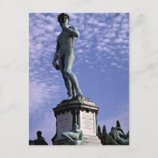 Postal Estatua de bronce, David de Miguel Ángel, Florenci