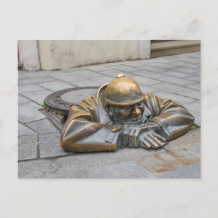 Postal Estatua de bronce de los trabajadores de la sopa, 