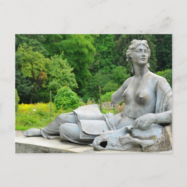 Postal Estatua de bronce que representa a una mujer (Anverso)