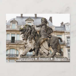 Postal Estatua de Bruselas