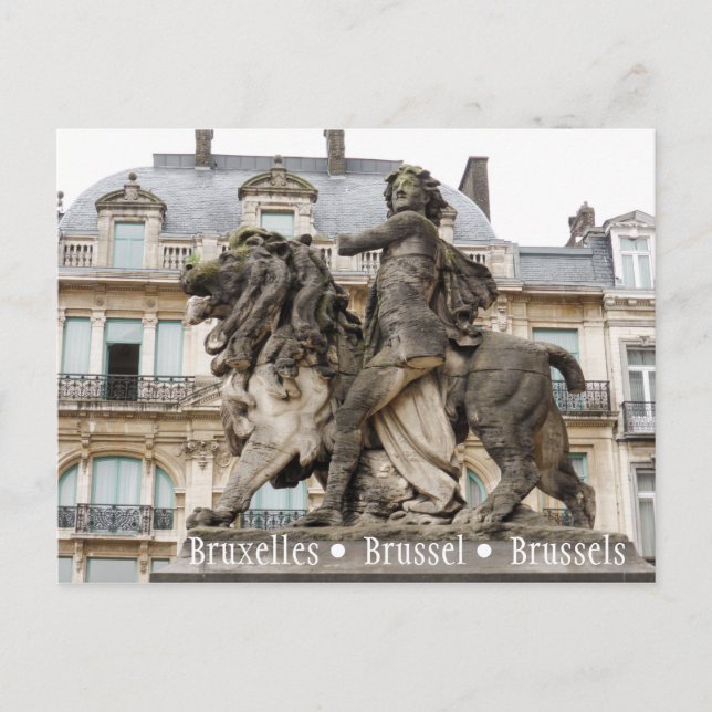 Postal Estatua de Bruselas (Anverso)