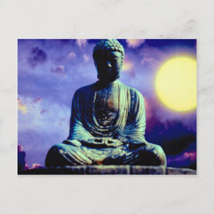 Postal Estatua de Buda con sol