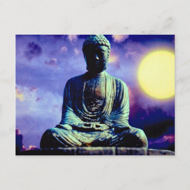 Postal Estatua de Buda con sol (Anverso)