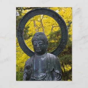 Postal Estatua de Buda en los Jardines Japoneses Dorado