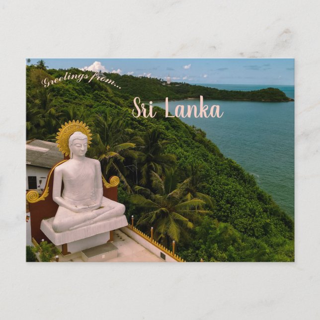 Postal Estatua de Buda en Sri Lanka (Anverso)