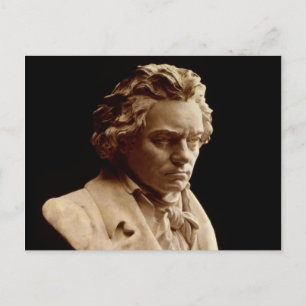 Postal estatua de busto de Beethoven