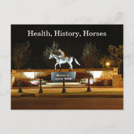 Postal Estatua de caballo de bailarina nativa Saratoga Po