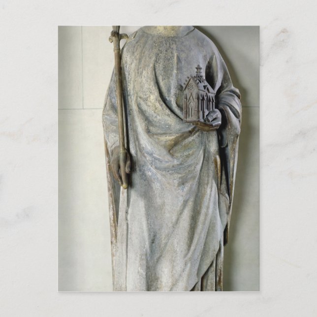 Postal Estatua de Carlos V Rey de Francia, 1365-80 (Anverso)