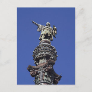 Postal Estatua de Colón, Barcelona