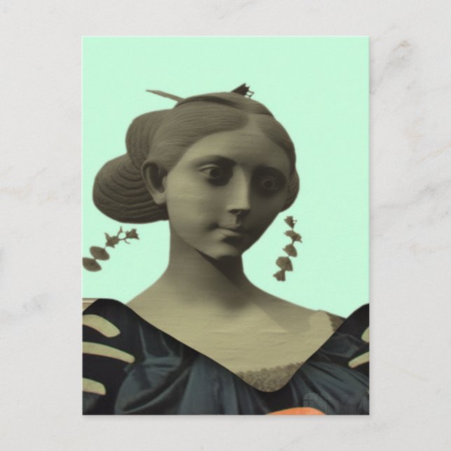 Postal Estatua de dama (Anverso)
