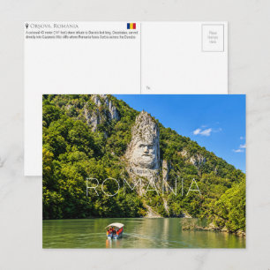 Postal Estatua de Decebalo, Orșova, Rumania Viaje