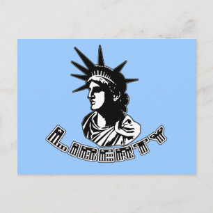 Postal Estatua de diseño gráfico de productos de libertad