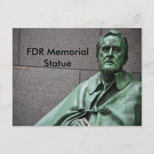 Postal Estatua de Franklin Roosevelt en el Memorial FDR
