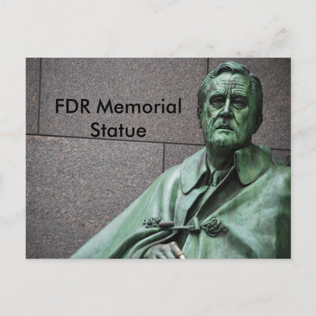 Postal Estatua de Franklin Roosevelt en el Memorial FDR (Anverso)