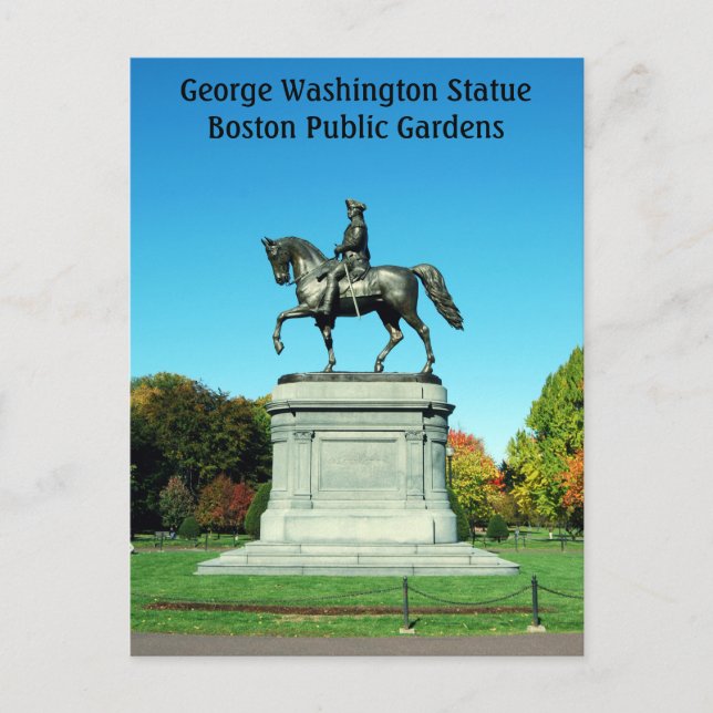 Postal Estatua de George Washington, Jardines Públicos de (Anverso)