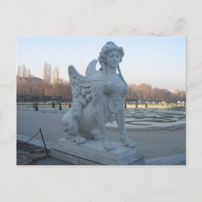 Postal Estatua de Gorgon Postcard, Jardines Belvedere (Anverso)