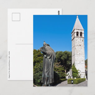 Postal Estatua de Gregorio de Nin en Split - Dalmacia, Cr