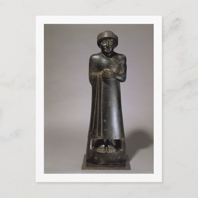 Postal Estatua de Gudea, Príncipe de Lagash, Neo-Sumerian (Anverso)