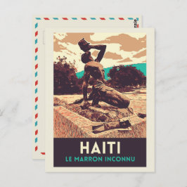 Postal Estatua de Haití Marron inconnu Postcard