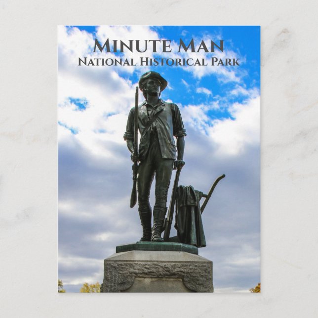 Postal Estatua De Hombre Minuto, Hist Nacional De Hombre  (Anverso)