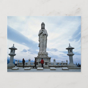 Postal Estatua de imagen budista, Naksansa (templo)