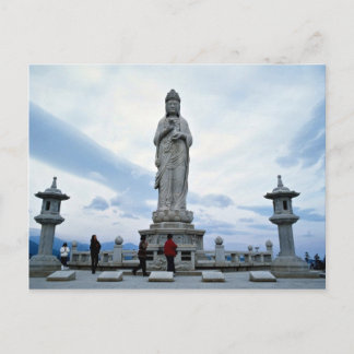 Postal Estatua de imagen budista, Naksansa (templo)