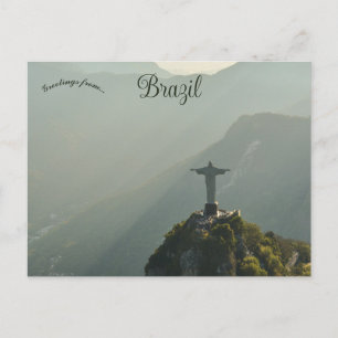 Postal Estatua de Jesucristo Río de Janeiro Brasil