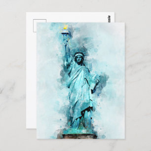 Postal Estatua de la Agua de la Libertad