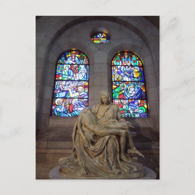 Postal estatua de la catedral (Anverso)