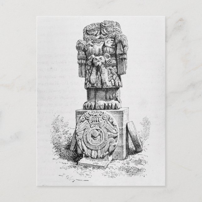 Postal Estatua de la Diosa Coatlicue (Anverso)