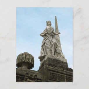 Postal Estatua de la Fortaleza en Bamberg
