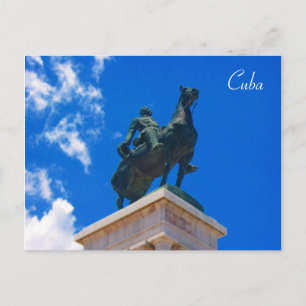 Postal estatua de la habana caballo