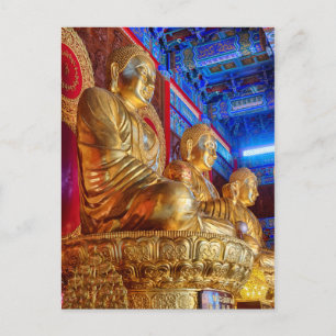 Postal estatua de la imagen de Buda chino tailandés