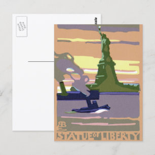Postal Estatua de la Libertad, Ciudad de Nueva York, Viaj