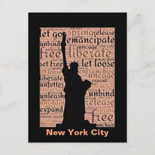 Postal Estatua de la Libertad de la ciudad de Nueva York