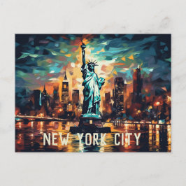 Postal Estatua de la Libertad de Nueva York