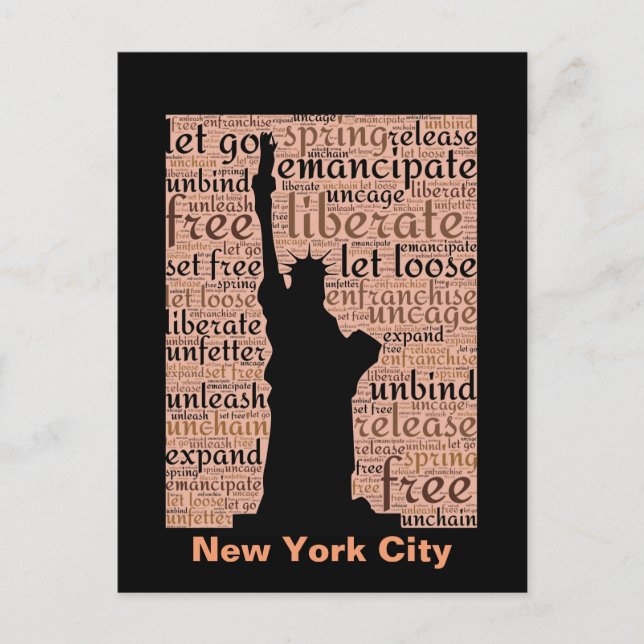 Postal Estatua de la Libertad de Nueva York (Anverso)
