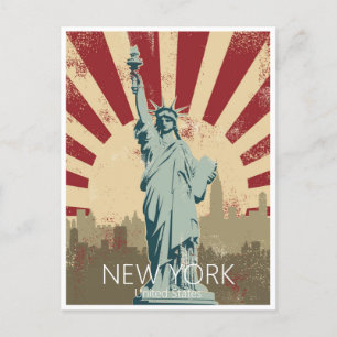 Postal Estatua de la libertad de Nueva York