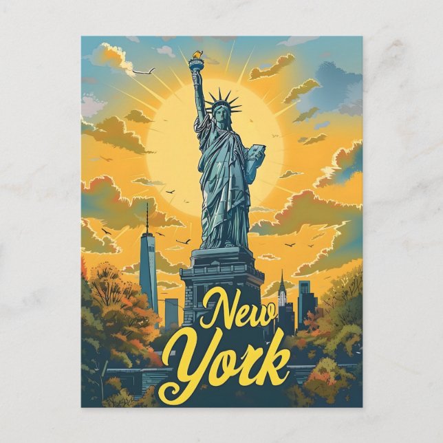 Postal Estatua de la Libertad de Nueva York (Anverso)