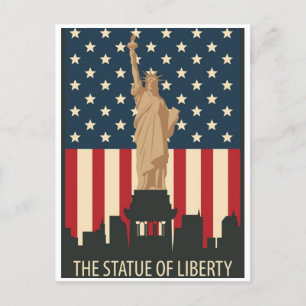Postal Estatua de la libertad de Nueva York